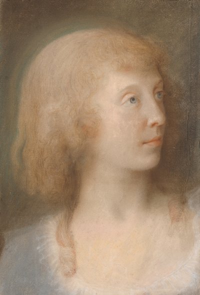 Portrait of Anna Barbara Damkier, Three-Quarter Profile to the Left by Jens Juel