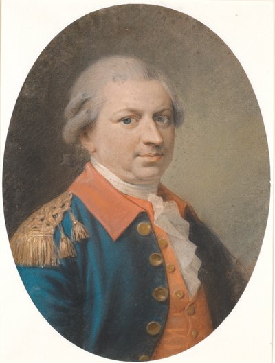 Portrait of Factory Master and Commander Captain Henrik Gerner. Oval, Three-Quarter Profile to the Right by Jens Juel