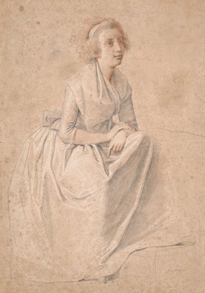 Rosine Juel, née Dørschel; Study for Double Portrait of Juel and His Wife at the Easel by Jens Juel