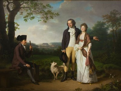 Ryberg with his Son Johan Christian and his Daughter-in-Law Engelke by Jens Juel