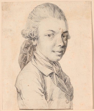 Self-Portrait as a Young Man. Bust in Three-Quarter Profile to the Right by Jens Juel