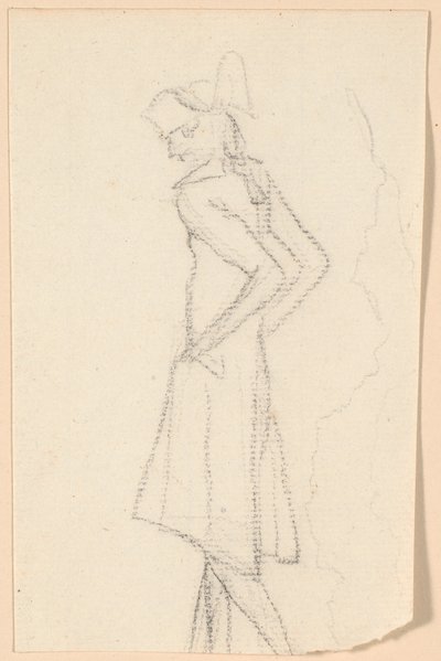 Walking Gentleman, Seen Half from the Back, Walking to the Left by Jens Juel