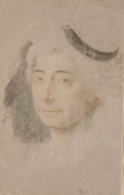 Study for a portrait of Mrs. Margrethe Elisabeth Stampe by Jens Juel