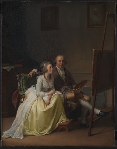 The Artist and his Wife Rosine, née Dörschel by Jens Juel