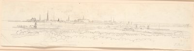 The View Over Copenhagen Seen from Frederiksberg Hill. Background Study for Portrait of Frederick VI as Crown Prince by Jens Juel