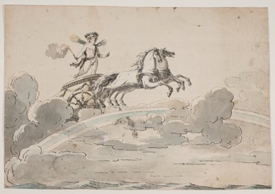 Eros Riding in a Chariot on the Rainbow by Jens Petersen Lund