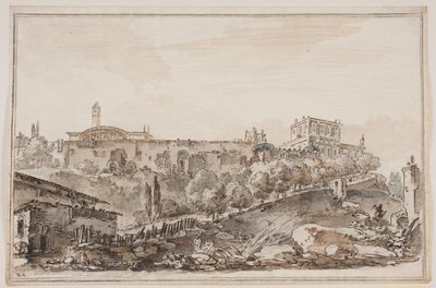 City View with Palace and Church Surrounded by Wall by Jens Petersen Lund