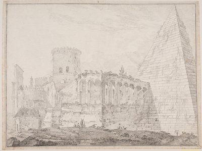 Pyramid of Cestius at Porta S. Paolo by Jens Petersen Lund