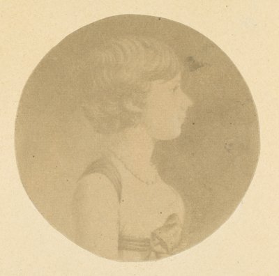 Mezzotint Portrait of a Girl in Profile, from The St. Memin Collection of Portraits by Jeremiah Gurney