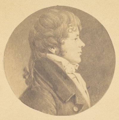 Mezzotint portrait of a Young Man in Profile, from The St. Memin Collection of Portraits, 1862 by Jeremiah Gurney