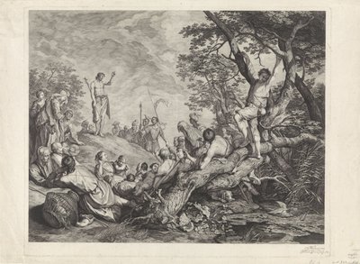 John the Baptist Preaching in the Wilderness by Jeremias Falck