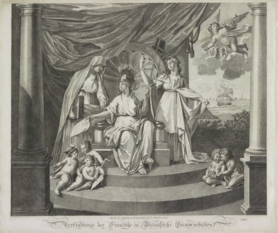 Allegory of the Alliance with France, 1795 by Jeremias Snoek