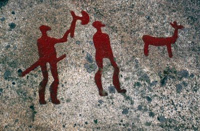 Ambush, Bronze Age Rock Carving, Tanum, Västra Götaland, Sweden by Jerker Norlander