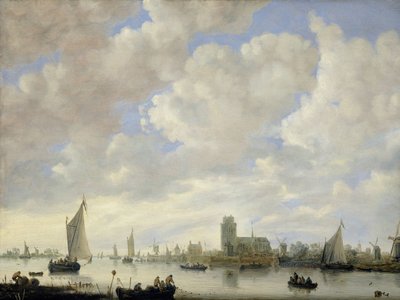 View of the Merwede off Dordrecht by Jeronymus van Diest (II) (attributed to)