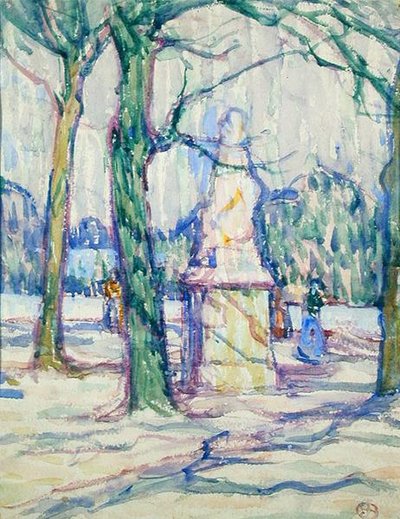 In the Luxembourg Gardens, c.1911 by Jessica Stewart Dismorr
