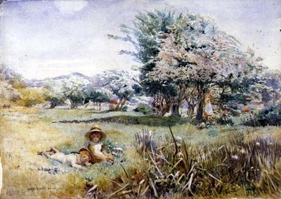 Children in an Orchard by Jessie MacGregor