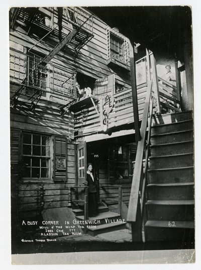 A Busy Corner in Greenwich Village, Will o