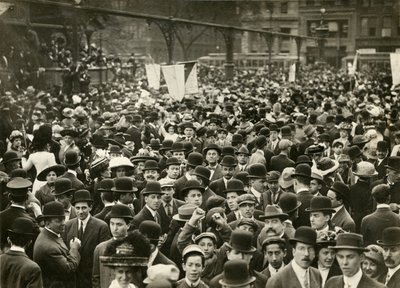 Crowd in Union Square at Suffrage Meeting by Jessie Tarbox Beals