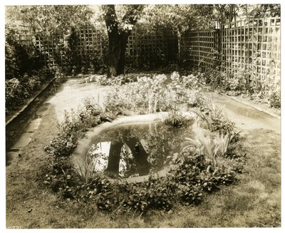 Garden of Mrs W H Wells 265 W 11th, Greenwich Village, New York, USA, c.1936-37 by Jessie Tarbox Beals