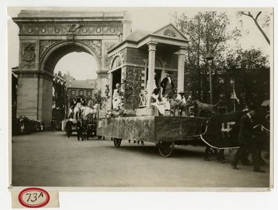Historical Parade Colonial Home Float No 27 by Jessie Tarbox Beals