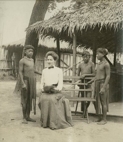 Igorrote singing lessons. [Philippine Reservation in the Department of Anthropology at the 1904 World