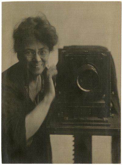 Jessie Tarbox Beals, self-portrait with camera by Jessie Tarbox Beals