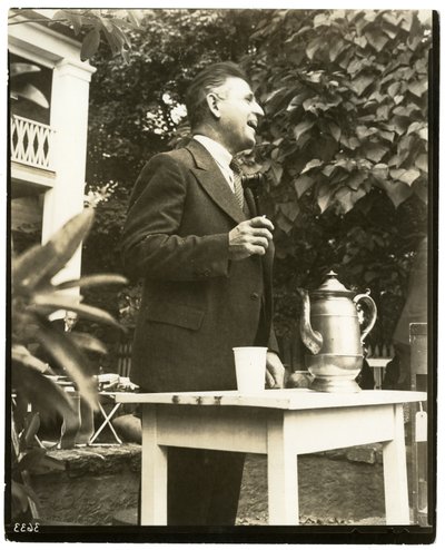 John W. Mitchell famous auctioneer, Country Auction in Greenwich, Conn or Weston, Conn by Jessie Tarbox Beals
