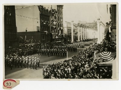Military Parade at Court of Honor Marines, Great Britain by Jessie Tarbox Beals