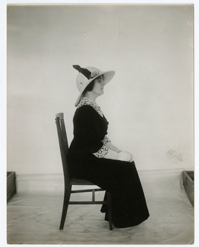 Right way to sit in a chair, c.1905-18 by Jessie Tarbox Beals