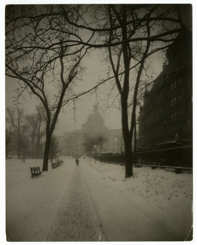 State House in Storm, Boston, USA, c.1902-10 by Jessie Tarbox Beals