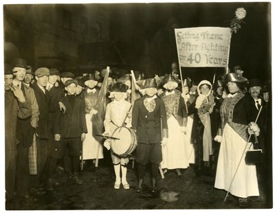 Suffrage Parade, Greenwich Village, New York, USA by Jessie Tarbox Beals