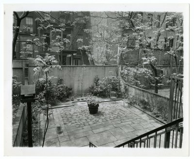 Back patio with bird house, New York, USA, c.1905-40 by Jessie Tarbox Beals