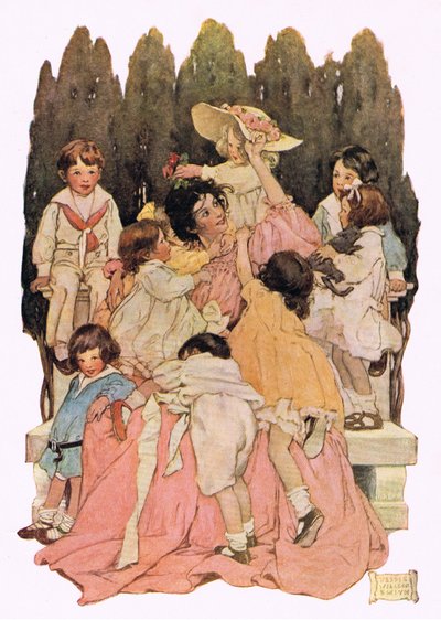 Mother and children, from 
