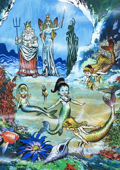 Mermaids at Play by Jesus Blasco