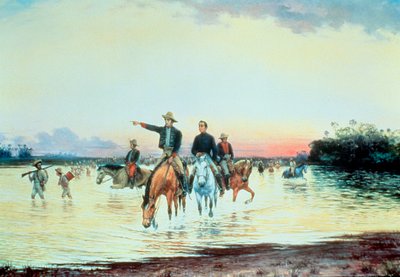 Bolivar and Santander at the Battle of Llanos by Jesus Maria Zamora