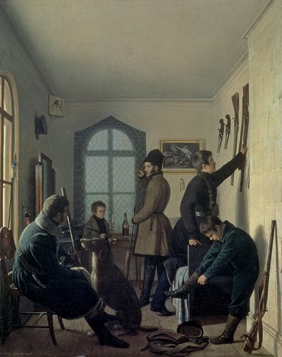 Preparations for Hunting by Jevgraf Fiodorovitch Krendovsky