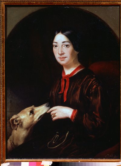 Portrait of the Singer and Composer Pauline Viardot by Jewgenij Alexandrowitsch Pluchart