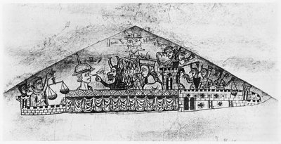 Caricature of English Jews, from a Haggadah by Jewish School