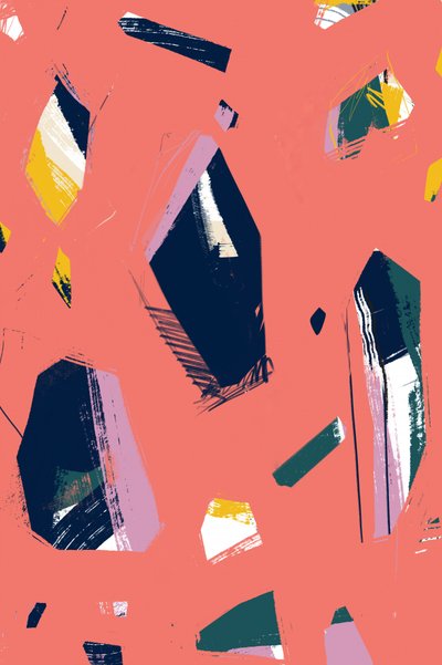 Geometric Coral Shards by Jilli Darling