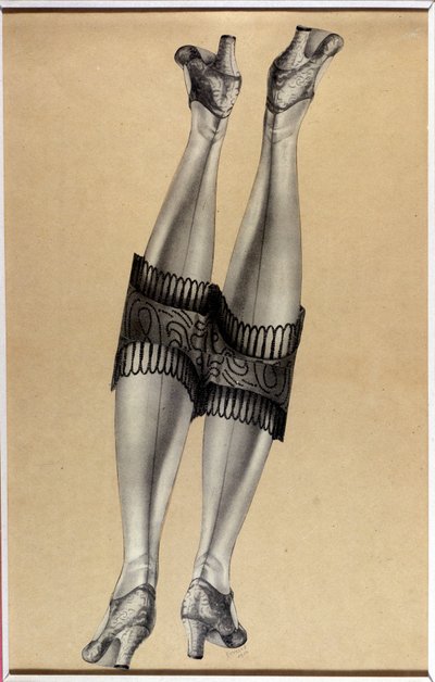 Collage Deux belles jambes - by Jindrich Styrsky (1899-1942) by Jindrich Styrsky