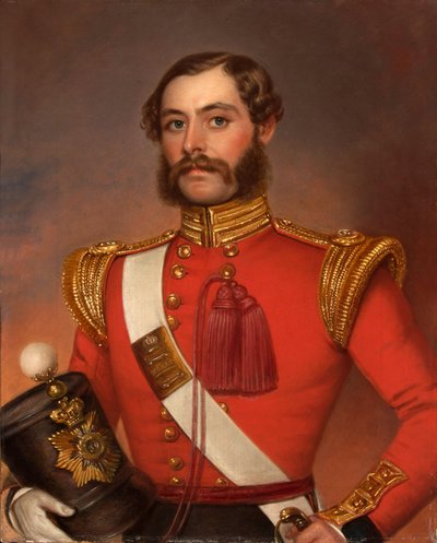 Lieutenant William Munro, 39th (Dorsetshire) Regiment of Foot, c.1844 by Jivan Ram