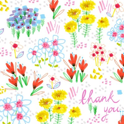 Floral Garden - Thank You by Jo Chambers