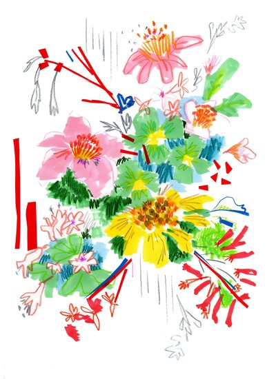 Floral Sketch 2 by Jo Chambers