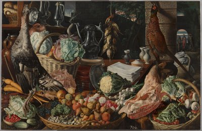 Kitchen Scene with Christ at Emmaus, c.1560-1565 by Joachim Beuckelaer