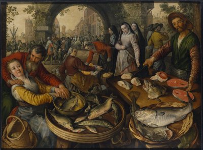 A Fish Market with Ecce Homo by Joachim Beuckelaer