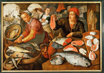 Fish Market by Joachim Bueckelaer