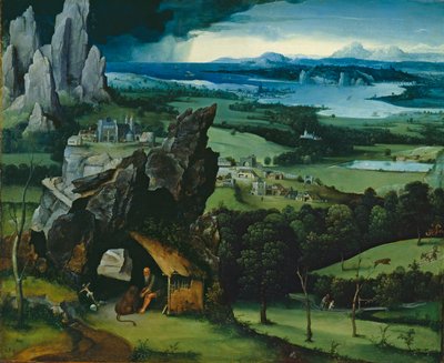 Landscape with St. Jerome by Joachim Patenier