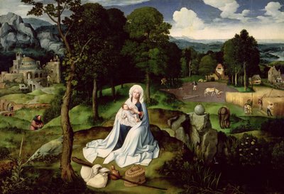 Rest on the Flight into Egypt by Joachim Patenier