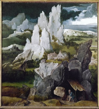 St Jerome in a Rocky Landscape by Joachim Patinir