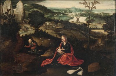 The Rest on the Flight into Egypt by Joachim Patinir